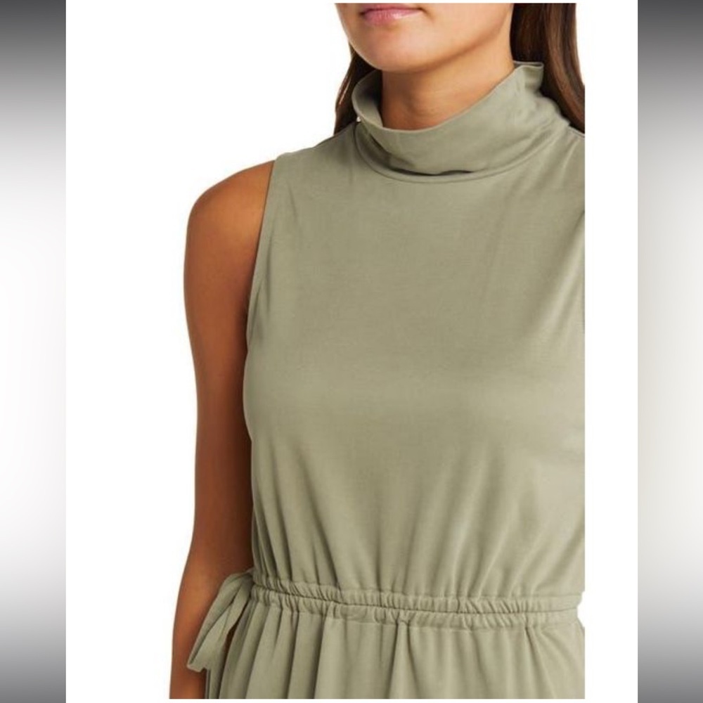 New Open Edit Green Mock Neck Sleeveless‎ Knit Dress size Small - Picture 12 of 13